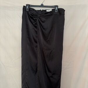 Top Shop Elegant Black Satin Skirt
